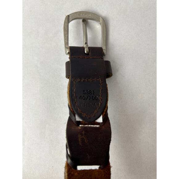 Vintage Belt Tan Brown Woven Leather 46 inches - Picture 7 of 7